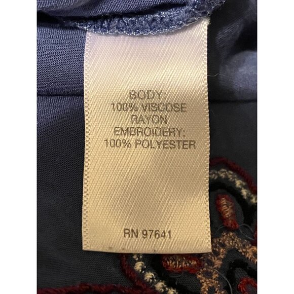 J Jill Embroidered Tunic XL Oversized Balloon Sleeves Lagenlook 100% Viscose - Picture 10 of 11